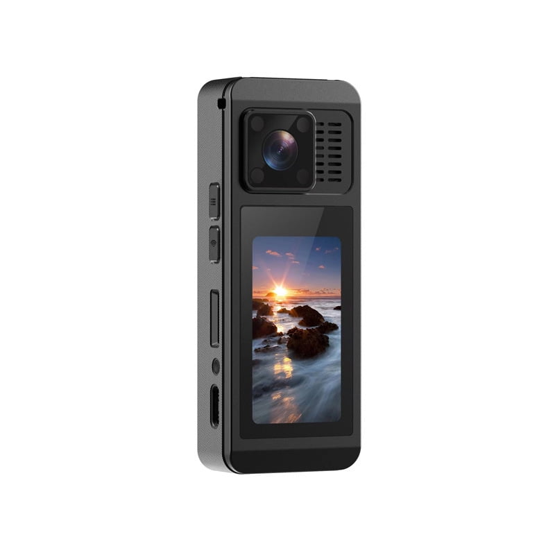 4K Action Camera with Touchscreen Wearable Sports Camera 130 Degree Wide Angle WiFi Video Recorder with  IR Night for Cycling Law Enforcement