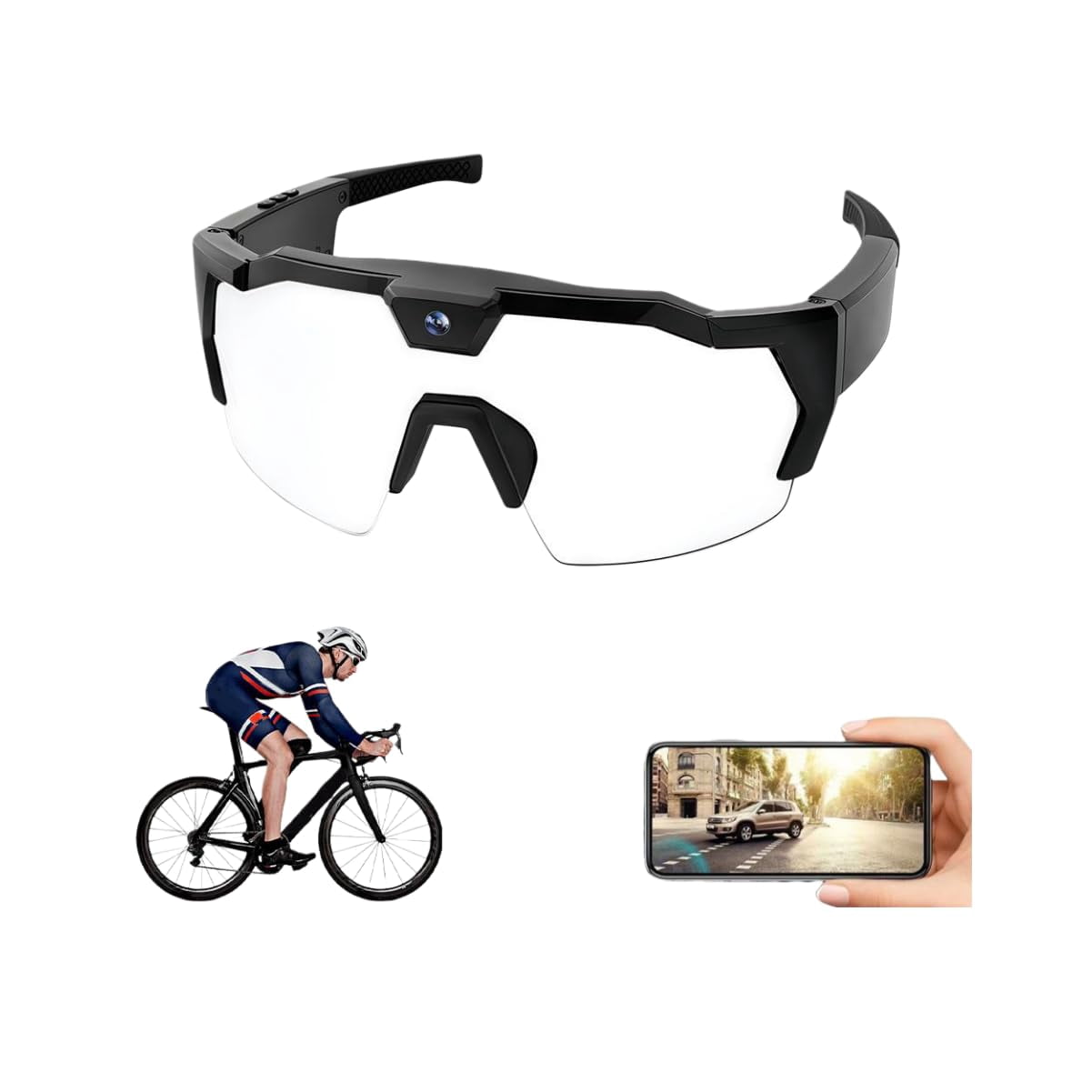 4K Baseball Camera Glasses — Unisex Smart Video Sunglasses, Supports 1080P HD Recording, Includes 32GB SD Card
