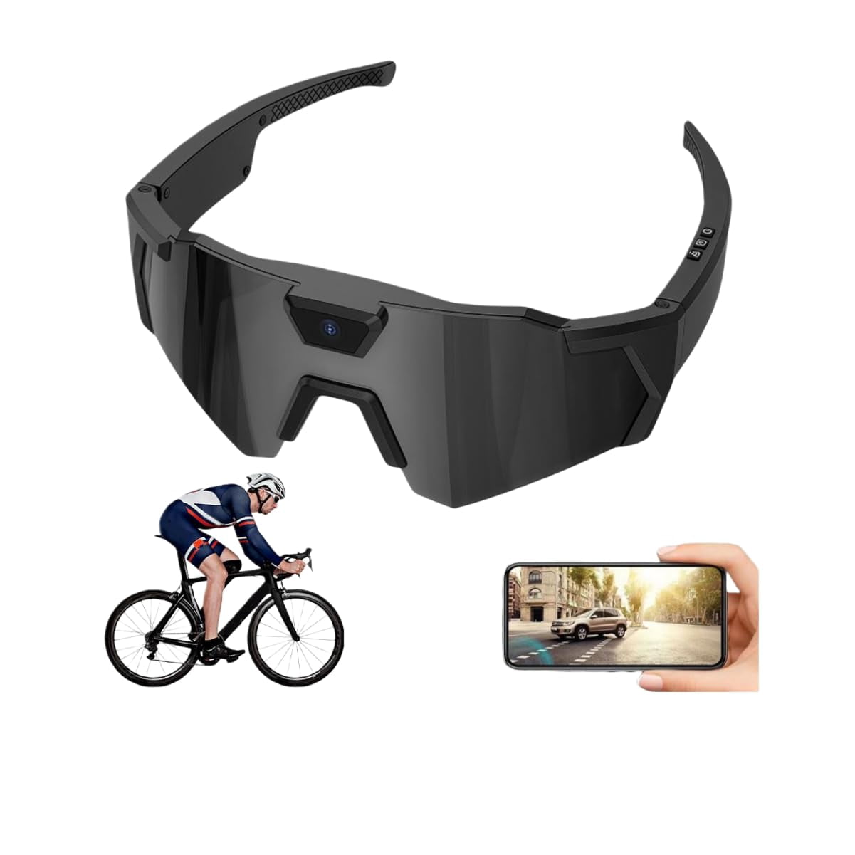 4K Baseball Camera Glasses — Unisex Smart Video Sunglasses, Supports 1080P HD Recording, Includes 32GB SD Card