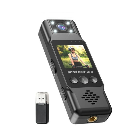 4K Body Camera with Audio and Video Recording Wearable Body Cam Mini Video Camera Camcorder with Magnetic Back Clip 180° Rotatable Lens Motion Detection