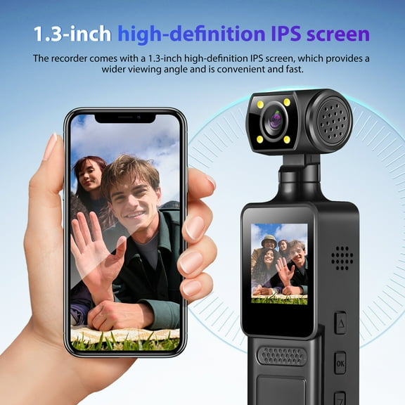 4K Body Camera with Audio and Video Recording Mini Wearable Body Worn Cam Sports & Action Video Cameras