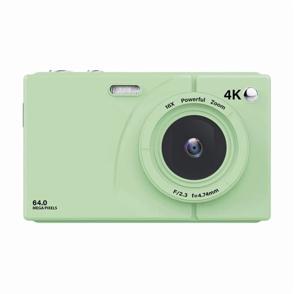 4K CCD Digital Camera 64MP Wifi HD Digital Video Camera 16X Digital Zoom with 2.8inch Screen Green