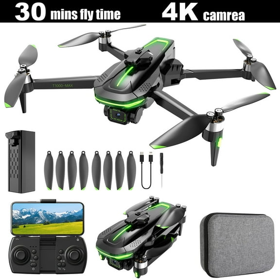 4K Camera Drone, Czzoypi Brushless Motor FPV RC Quadcopter With 30 Min Flight, Obstacle Avoidance Altitude Hold Headless Mode Follow Me APP Control