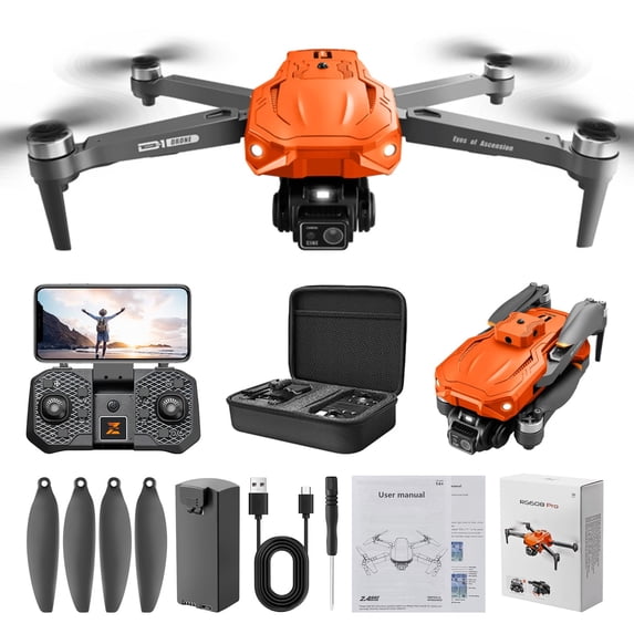 4K Camera Drone with Brushless Motors, Obstacle Avoidance and Dual Batteries for Long Flight, Foldable RC Quadcopter for Beginners