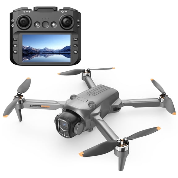 4K Camera Foldable Drone with 4.3" Screen Remote, Brushless Motor RC Quadcopter, WiFi FPV, Altitude Hold, Headless Mode Drone for Kids Teens Beginners
