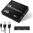thumbnail image 1 of 4K Capture Card HDMI HD Video Capture Card HDMI Loop-Out USB3.0 Game Capture Card with YUY2 3.5mm Microphone Input Audio Output, 1 of 8