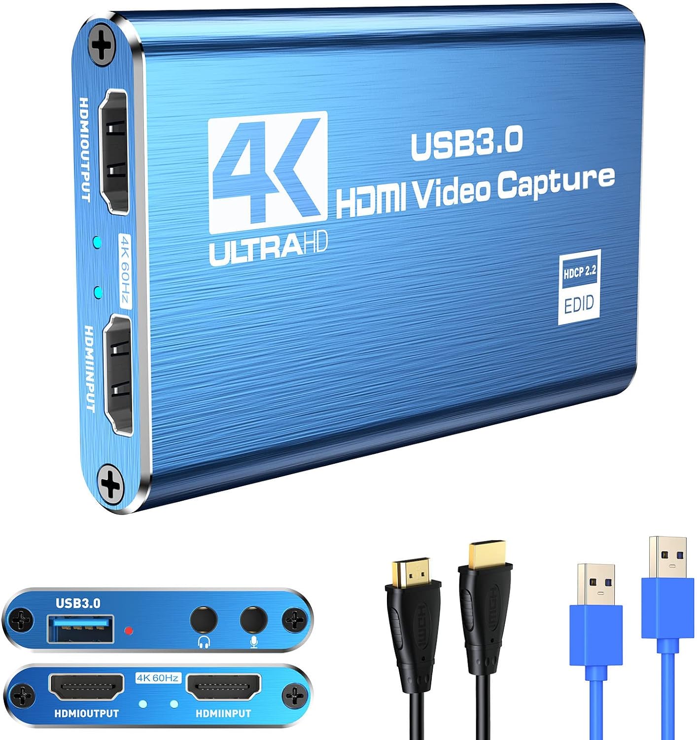 4K Capture ,USB 3.0 HDMI Video Capture Device,Video Capture 4K 1080P 60FPS,HDMI Capture Switch