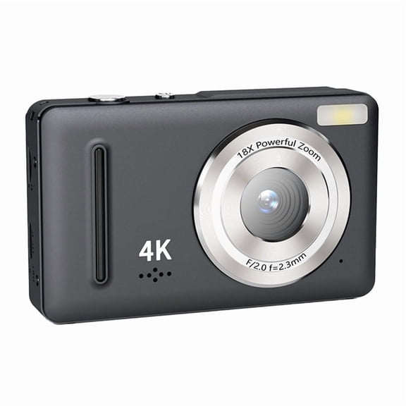 4K Ccd Digital Camera Photography Camera, Video Blog Camera, Film Camera, 4K 30FPS Mini Camera for Teenagers Black