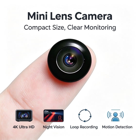 4K Compact Camera with Voice Recorder and One-Touch Recording Easy-to-Use 2-in-1 Device for Video and Audio Capture in Daily Life