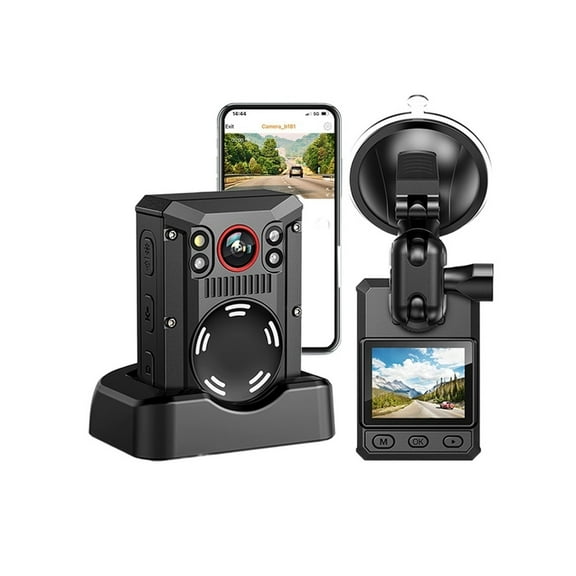 4K Dash Cam Body Camera 3500mAh Battery with 11 Hours Recording Mini Camera with GPS Bodycam Police 170° View ,Lightweight