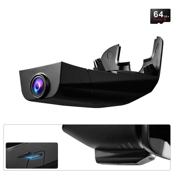 4K Dash Cam Custom for XC40 2019 - 2022 OEM Look WiFi & App Loop Recording GPS 64GB Card