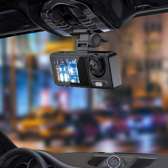 4K Dash Cam Qwtwty 2-inch Dashcam 2-channel HD 1080P 2-lens Parking Surveillance With Night Vision DVR