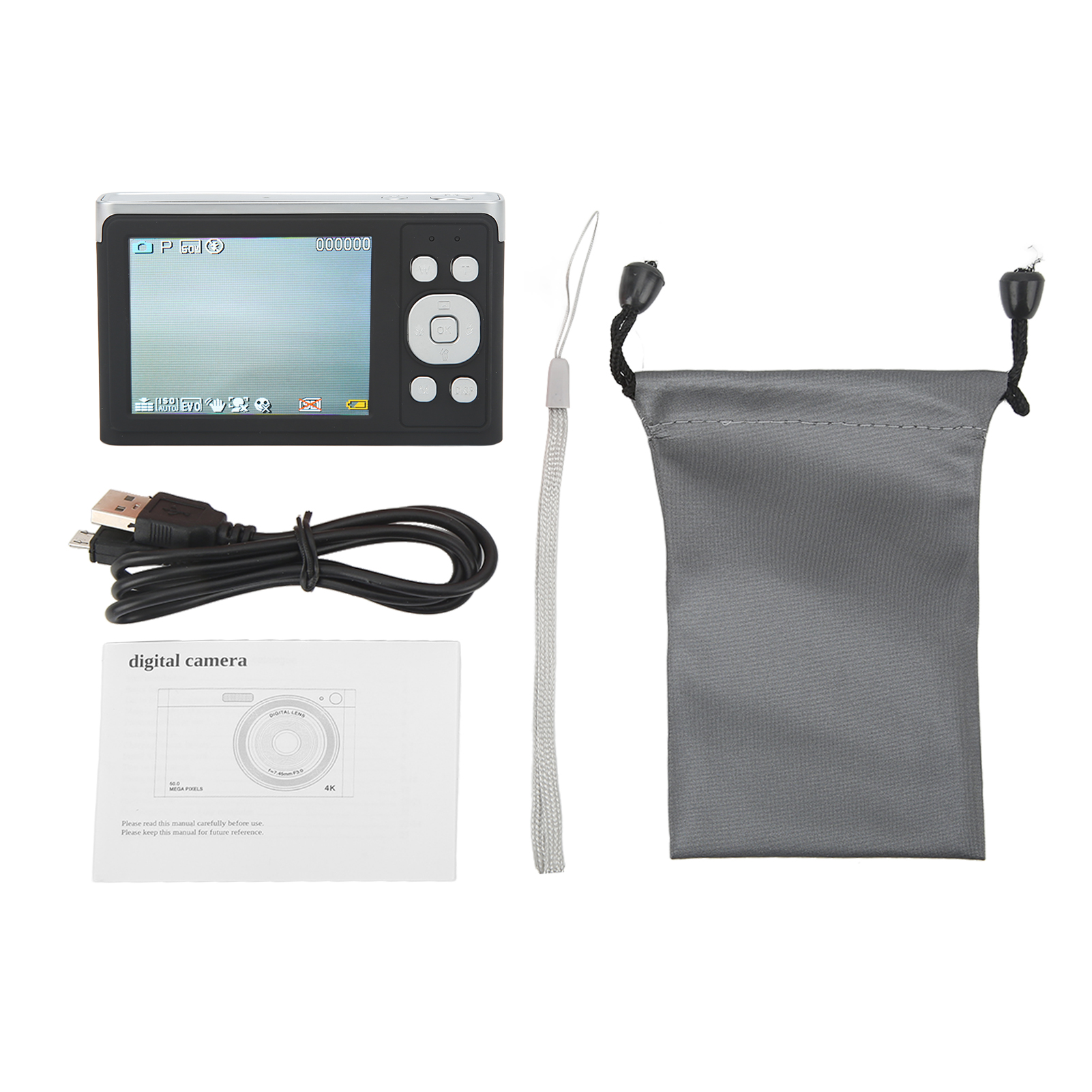 Fotocamera 4K Per Vlogging: Compatta, Zoom 16X, Autofocus AF, Luce LED - Perfetta Per Viaggi E Social (Rosa)