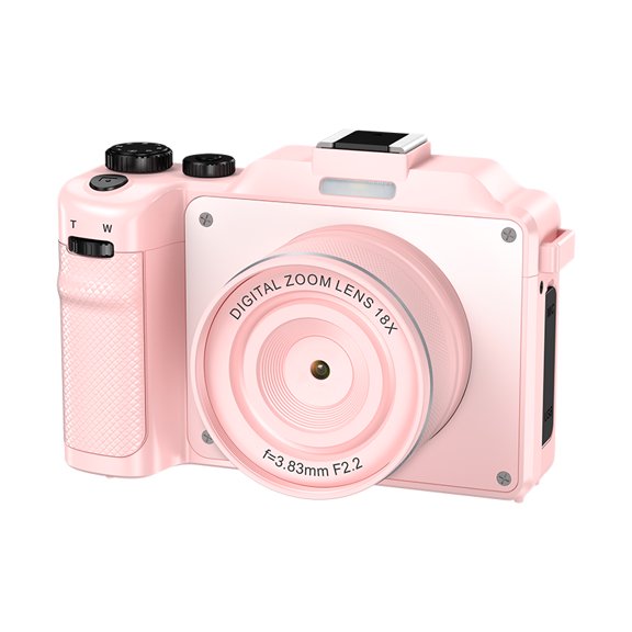 4K Digital Camera, 48MP Dual-Lens Camera with 18X Zoom & Multi-Mode Shooting