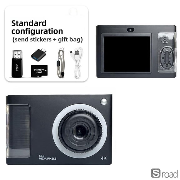 4K Digital Camera, 48MP Video Camera With Dual Lens Optical Zoom, 3.0" Screen, Optical Image Stabilization, Portable Vlogging Camera For YouTube, Perfect For Beginners, Travel, And Gift