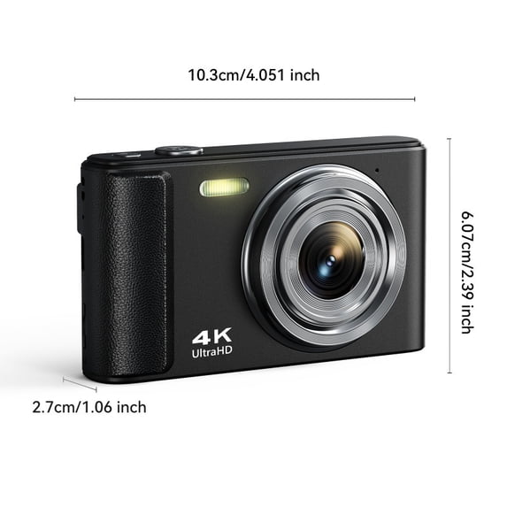 4K Digital Camera, 48MP Vlogging Camera with 16x Digital Zoom Camera ...
