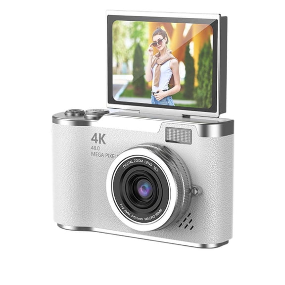 4K Digital Camera 48MP Vlogging Flip Screen Compact Travel Camera 8X Zoom Anti-Shake