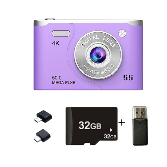 4K Digital Camera 6400W Pixels 8X Zooming Featuring Night View Mode and 800mAh Rechargeable Battery for Outdoor