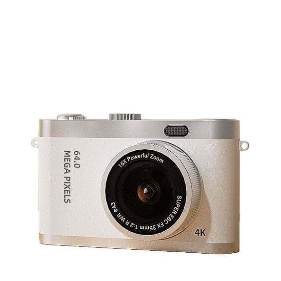 4K Digital Camera, 64MP, 16X Zoom, 1080P Video, AF Auto Focus, Compact for Students