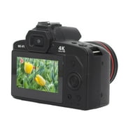 4K Digital Camera 64MP 16x Digital Zoom WiFi Dual Lens Camcorder with 3 IPS Screen, Night , 4800mAh Battery, Memory Card Included