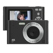 4K Digital Camera Camcorder 48MP Digital Video Camera 2.4 Inch Screen 16X Digital Zoom Anti-shake Face Detection Beauty Effect Motion detection Built-in Flash Battery