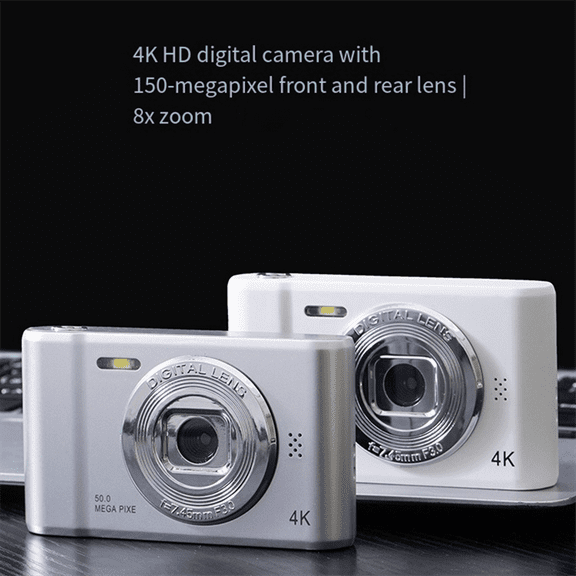 4K Digital Camera HD Photography Travel Selfie Camara 2.4inch Selfie Mini Retro Cam Pink
