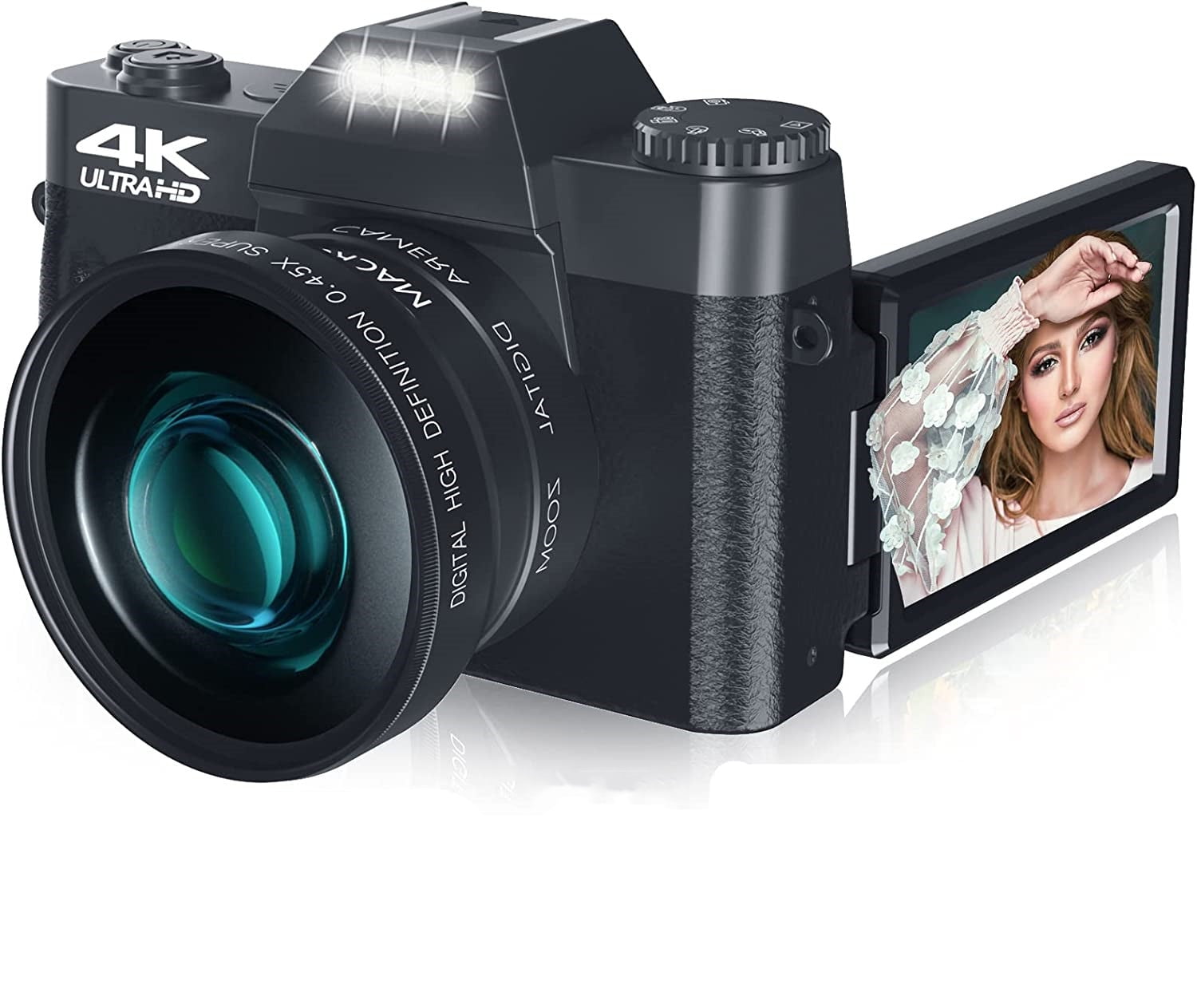 YEEIN Camcorders Video Camera 4k with 3 Touch Screen and 32G Card, WiFi  Digital Camera, 18X Digital Zoom, Vlogging Camera for  Video