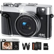 4K Digital Camera for Photography Autofocus 48MP 4K Vlogging Camera 16X Digital Zoom Video Camera for Youtube with SD Card