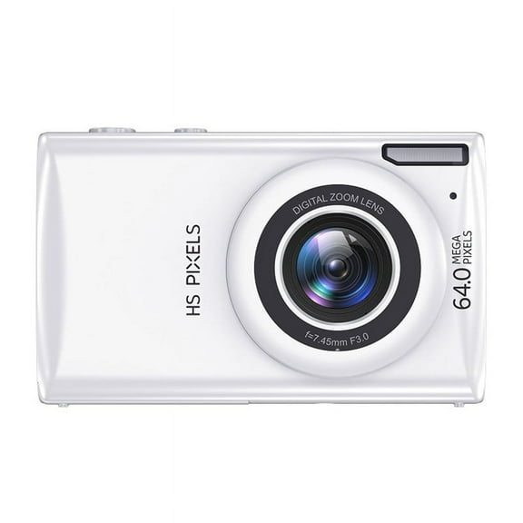 4K Digital Cameras for Photography 64MP Autofocus Anti-Shake Vlog Video Camera 18X Digital Zoom Compact Cameras White