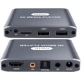 thumbnail image 1 of 4K Digital Media Player, 4K@30Hz Full-HD Media Player for TV Dsiplay, Digital Signage, Support USB Drive/Micro SD Card, HDMI & Analog AV Optical, H.265/HEVC, MP4, MKV, Looping Auto Playback, 1 of 3