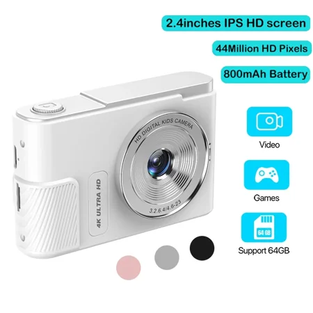 4K Digital Portable Cameras 44MP HD Mini 2.4inches Photo Camera 8X Quick Zoom Video supports game functions and Thermal Camera