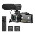thumbnail image 1 of 4K Digital Video WiFi DV Recorder 56MP 18X Digital Zoom 3.0 Inch IPS Touchscreen Supports Face Detection IR -shake with 2pcs Batteries + Remote Control + Carry Bag + External Microphone, 1 of 7