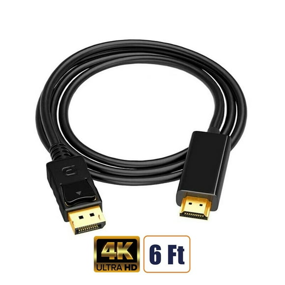 4K Display Port DP to HDMI Cable 60Hz 2160P 25.92Gbps HDR Audio Video Adapter PC