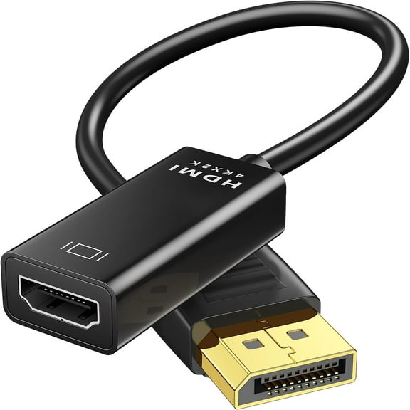 4K DisplayPort to HDMI Adapter, Black