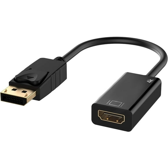 Display Port to HDMI 4K Adapter,DP DisplayPort Male to HDMI Female Uni-Directional Converter for PC Dell HP AMD NVIDIA Laptop HDTV Monitor and Other Passive