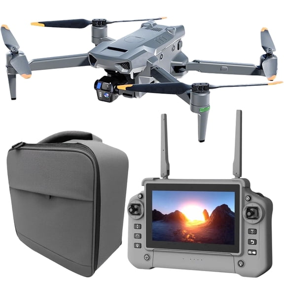 TODAMU WindForce X 4K Long Range Drone with 3-Axis Gimbal, 7-Inch Screen Controller & GPS Return