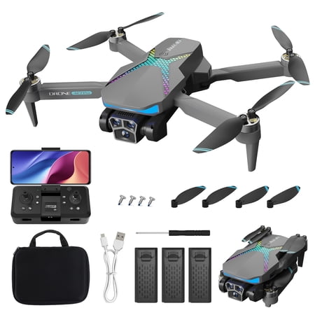 4K Drone With Camera Quadcopter GPS WIFI Flight Time Brushless Motor