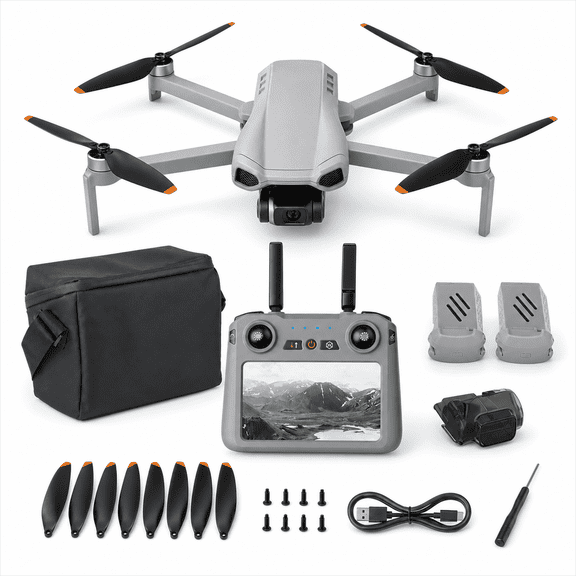 4K Drone with Screen Controller, Foldable GPS Drone with 3-Axis Gimbal