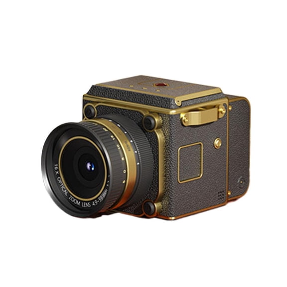 4K Dual-Lens Retro Digital Camera - Portable Mini Vlogging Camera, CCD Cameras with 16X Digital Zoom, Video Recording, OTG Share, LCD Display, Perfect for Beginners