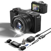 4K 64MP Digital Camera 12X Optical Zoom WiFi Autofocus 2.8in Screen 32GB