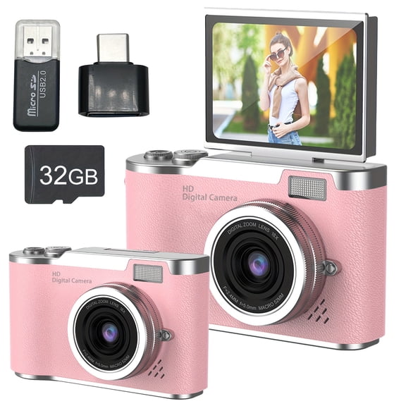 4K Flip Screen Digital Camera 4K, 48MP Camera Video Camcorder Rechargeable Camera 2.4 Inch Screen Camcorder, The Best Gift For Valentine'S Day, A Must-Have Gift For Beginners