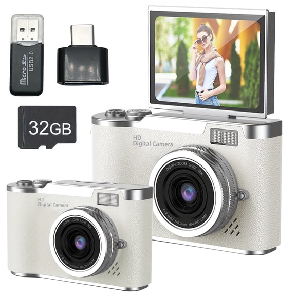 4K Flip Screen Digital Camera 4K, 48MP Camera Video Camcorder Rechargeable Camera 2.4 Inch Screen Camcorder, The Best Gift For Valentine'S Day, A Must-Have Gift For Beginners