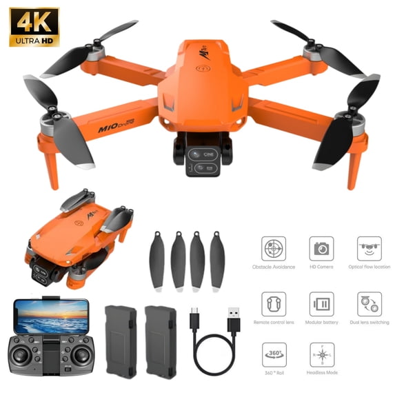 4K Foldable RC Drone with HD Camera, WiFi FPV, Altitude Hold, One Key Start, 360° Flip, Remote Control Drone Toy for Kids Boys Girls Age 10+