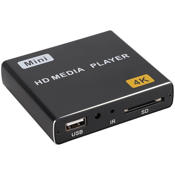 4K Full HD Digital Media Player HDMI USB SPDIF Home Music Video Player (8x7.3x1.8 cm / 3.1x2.9x0.7 in) EU Plug