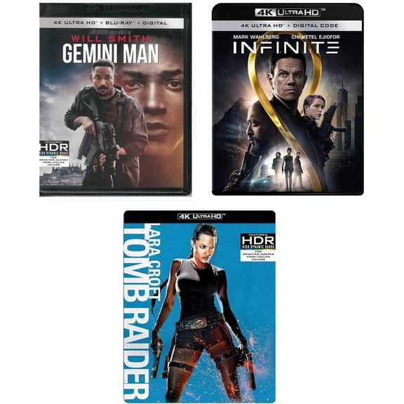 4K Gemini Man / Infinite / Lara Croft: Tomb Raider