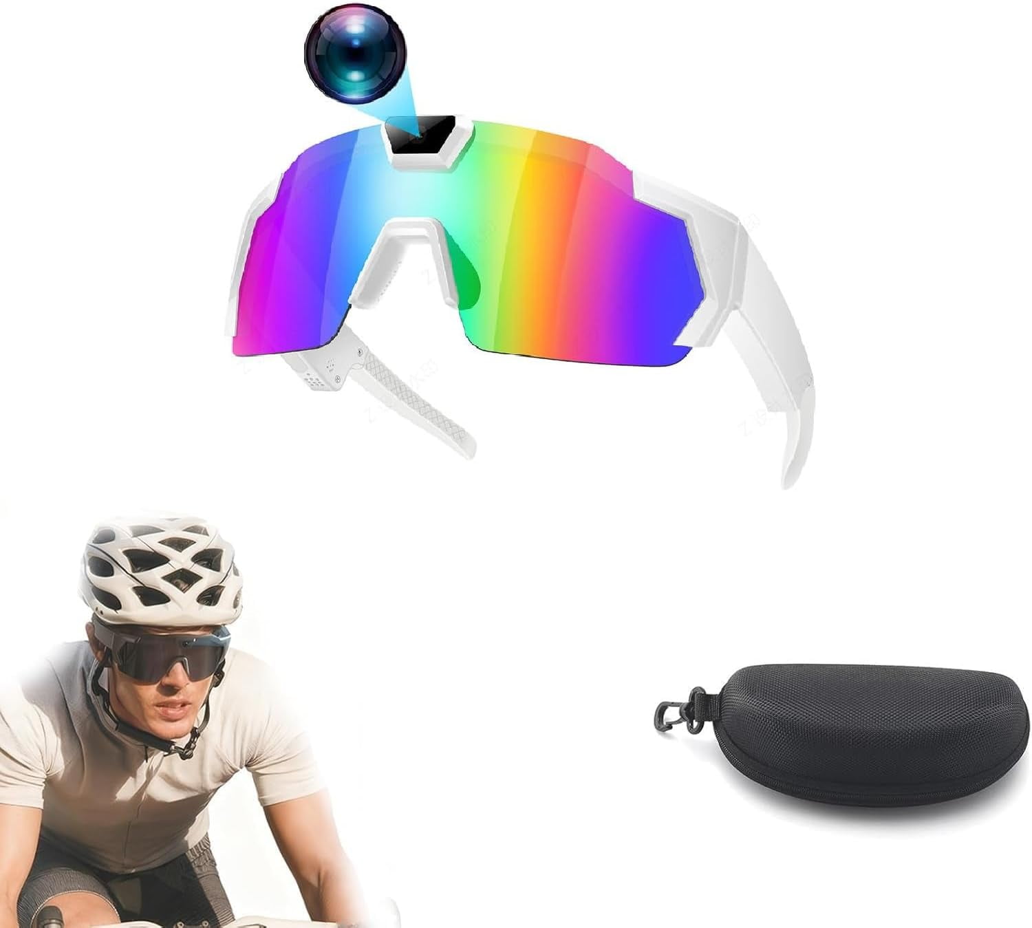 4K HD Baseball Glasses with Camera, 2026 Upgrade Smart Video Recording Glasses for Action Sports with 32GB Memory (F 32GB)
