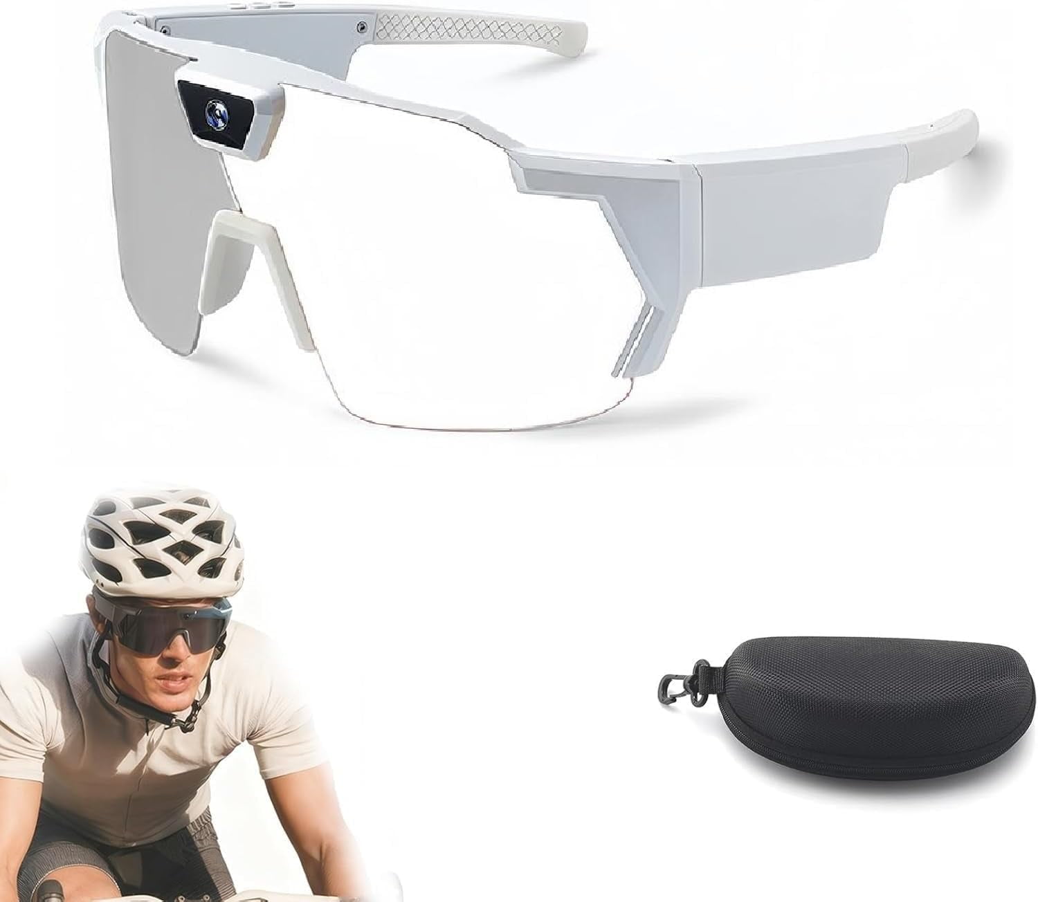 4K HD Baseball Glasses with Camera, 2026 Upgrade Smart Video Recording Glasses for Action Sports with 32GB Memory (F 32GB)