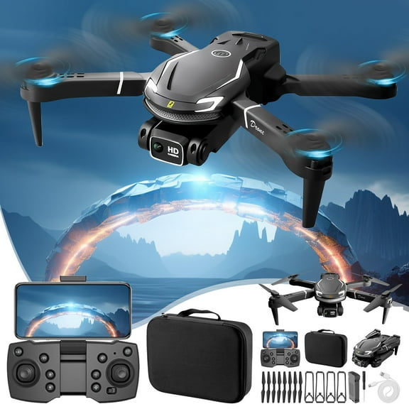 4K HD FPV Drone with Brushless Motor, Optical Flow Positioning Altitude Hold Obstacle Avoidance, Long Flight Time Foldable Drone for Adults Beginners Outdoor Photography