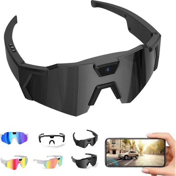 4K HD POV Sports Camera Glasses - Action Recording for Baseball, Cycling, Hiking, Running, Portable Outdoor Activity Glasses