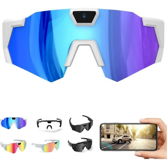 4K HD POV Sports Camera Glasses - Action Recording for Baseball, Cycling, Hiking, Running, Portable Outdoor Activity Glasses